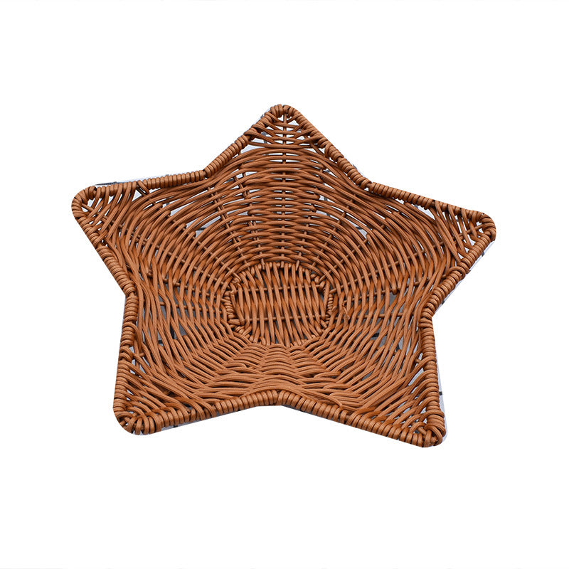 Handmade Star-Shaped Woven Basket Bowlift