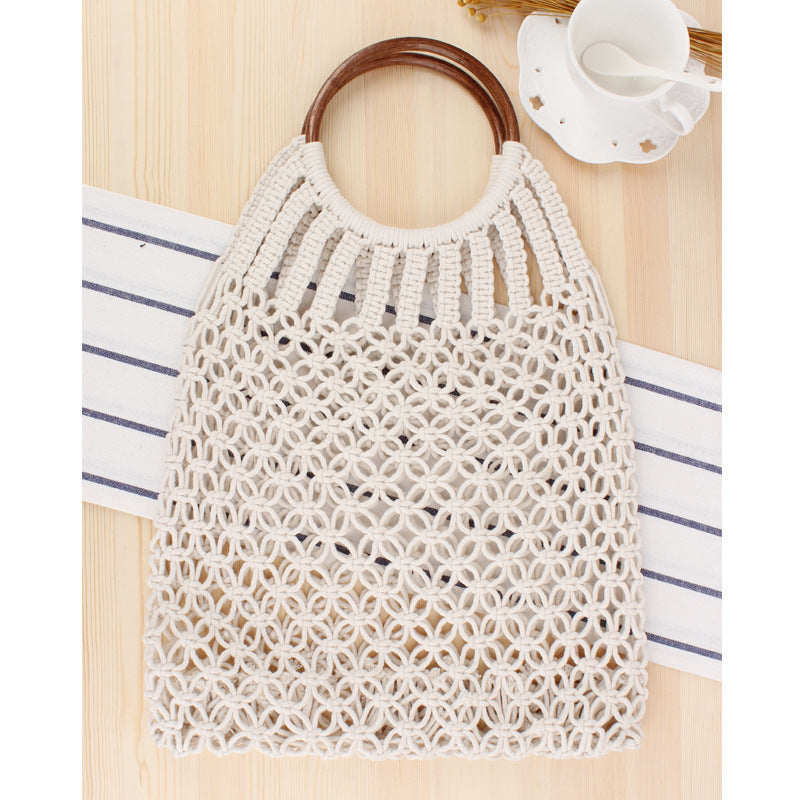 Tote bag with braided net design and practical inner bag Bowlift