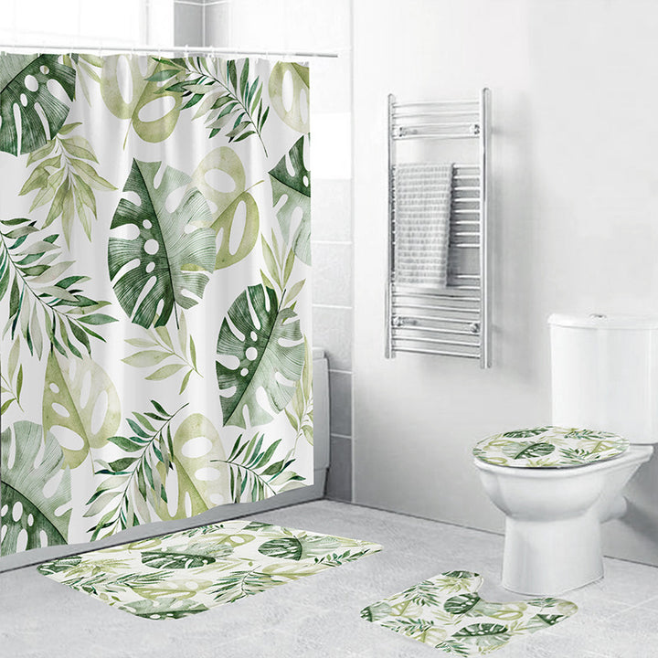 Tropical Plant Bathroom Set Bowlift