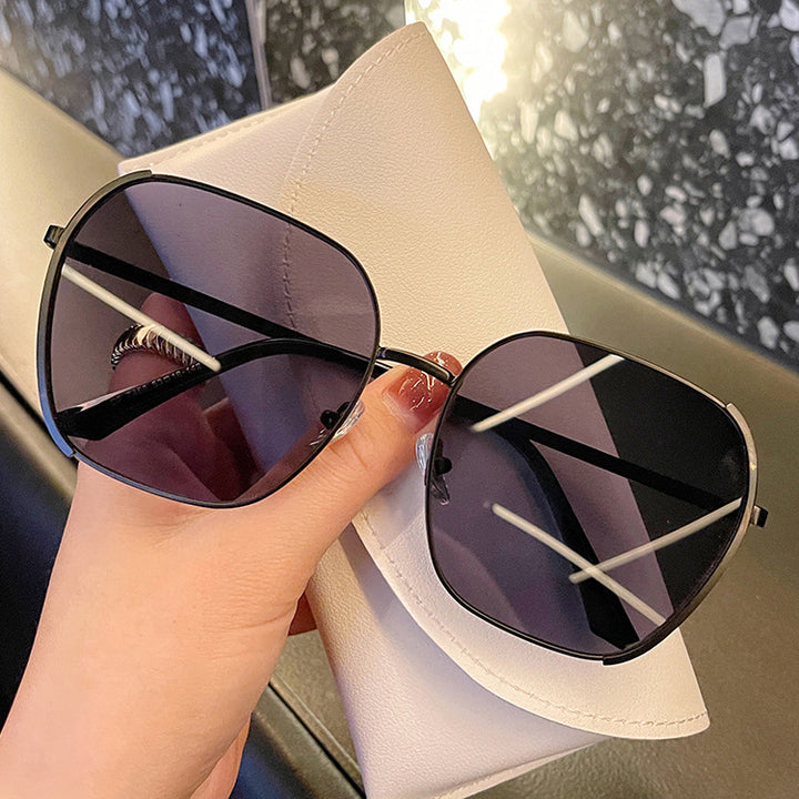 Women's large square sunglasses with high-quality metal frame Bowlift