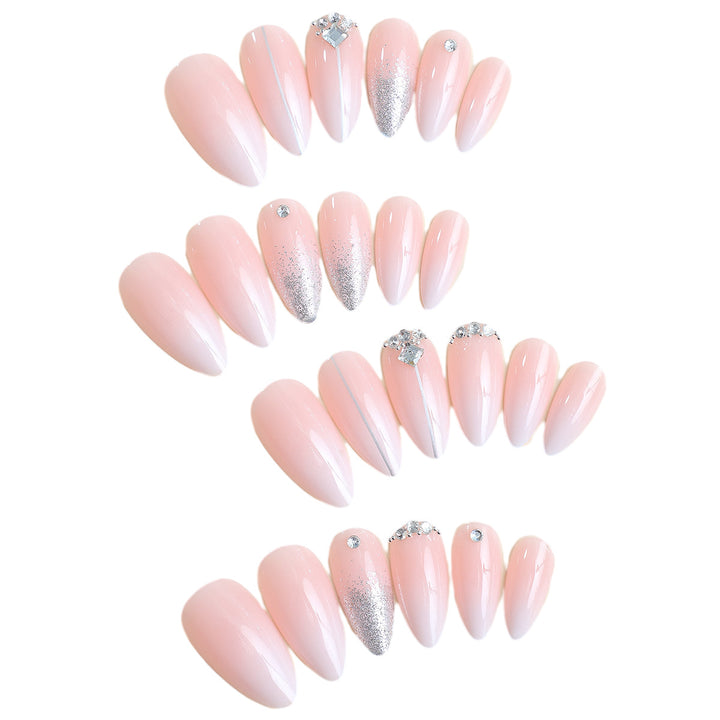 Artificial nail set with elegant glitter accents Bowlift