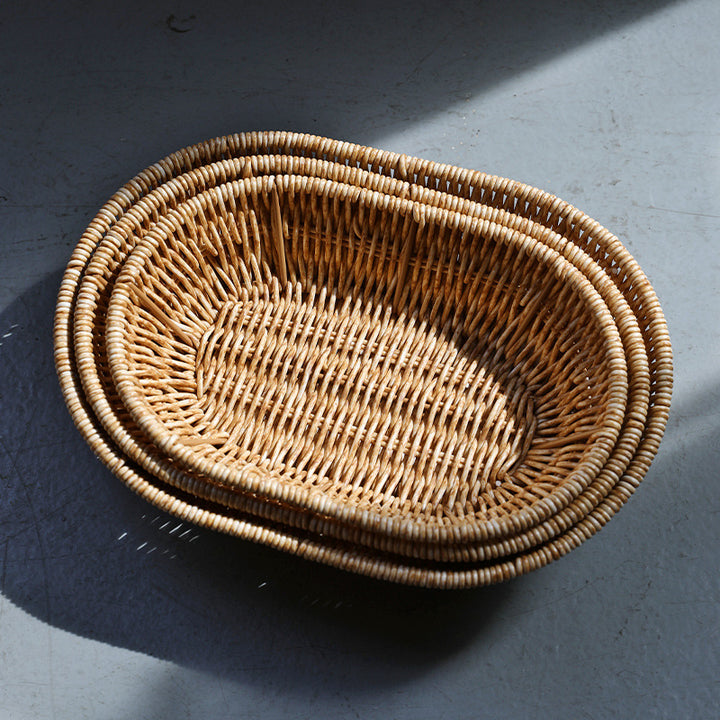 Unisex Rectangular Braided Basket with Ergonomic Design Bowlift