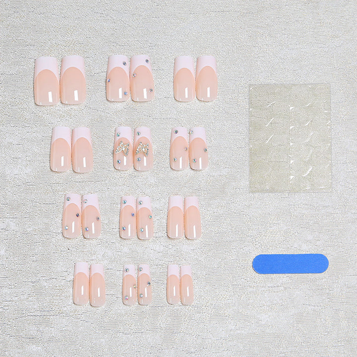 Acrylic nail set with glamorous 3D applications Bowlift