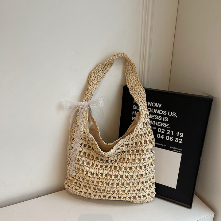 Handmade beach bag with lace Bowlift