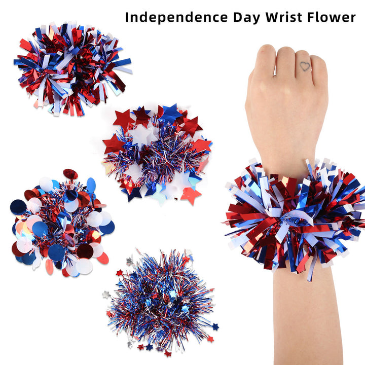 Unisex nan sparkling tinsel bracelet with elastic inner ring and voluminous tinsel finish Bowlift