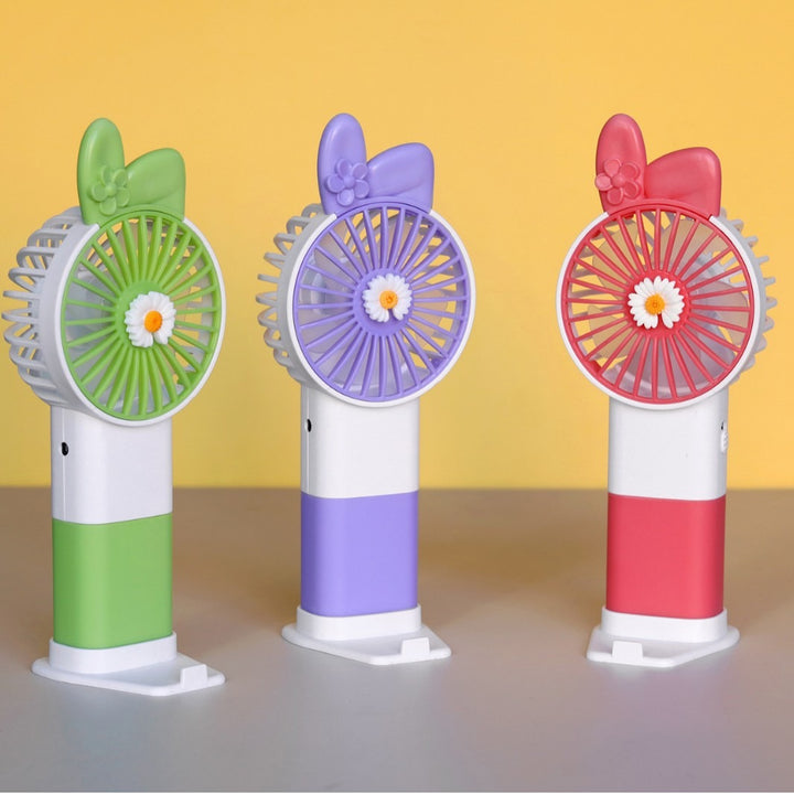 Unisex handheld fan with colorful design and adjustable tilt Bowlift