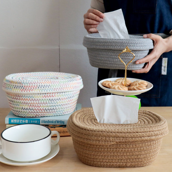 Decorative Woven Tissue Basket