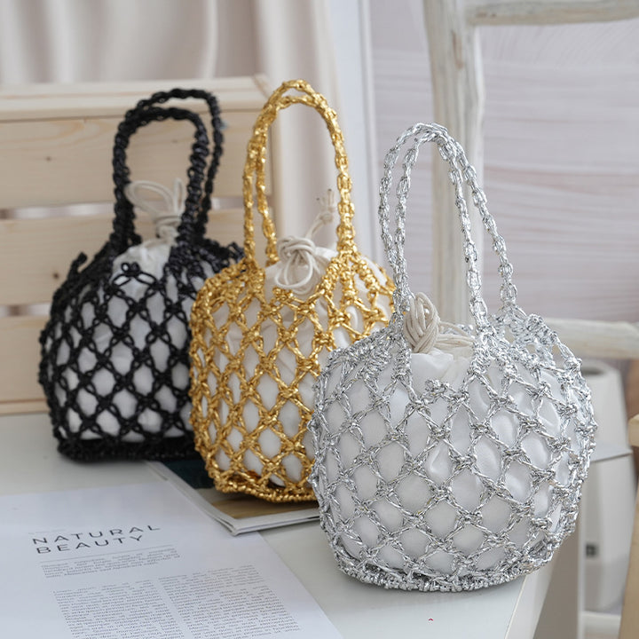 Net shopping bag with braided design Bowlift