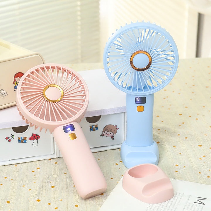Women's Portable Table Fan with LED Temperature Display Bowlift