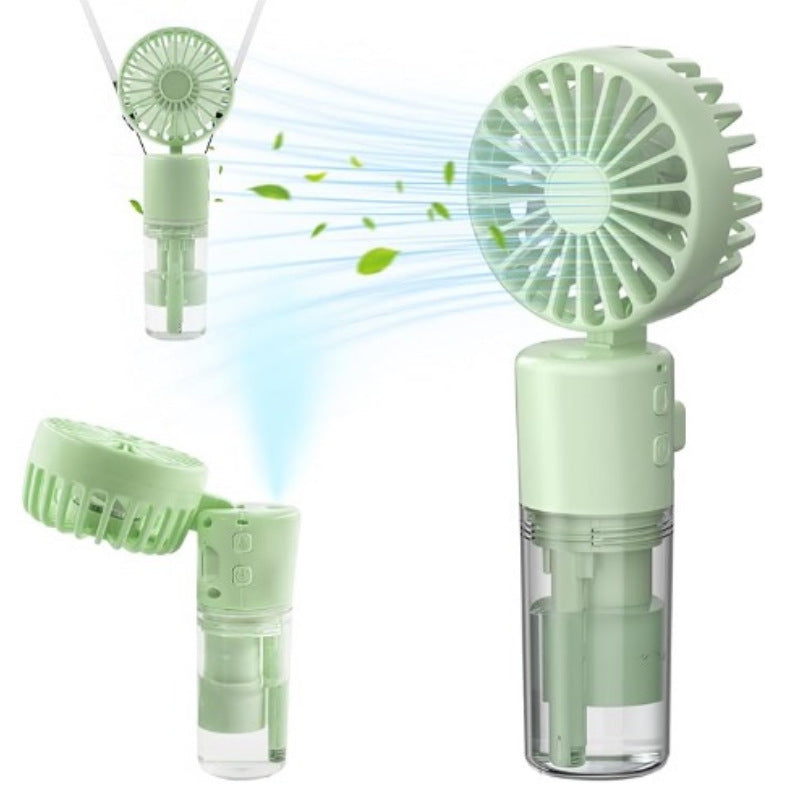 Unisex portable mini fan with misting function and removable water tank USB charging function Bowlift