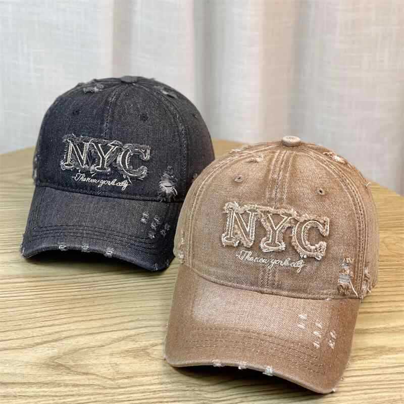 Women's Distressed Fashion Baseball Cap Bowlift
