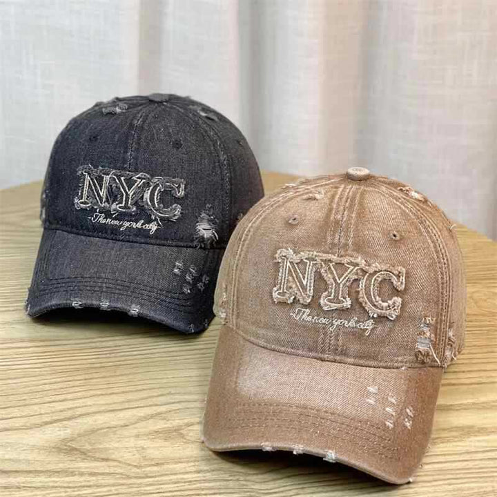 Women's Distressed Fashion Baseball Cap Bowlift