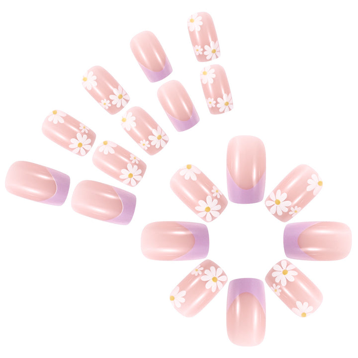 Artistic Press-On Nail Set Bowlift