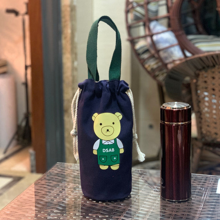 Kids' Cute Bear-Themed Water Bottle Sleeve Bowlift