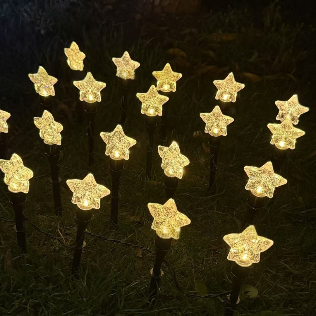 Crescent Moon Solar Garden Stake Lights With Textured Acrylic Diffuser And Warm White LED Bowlift