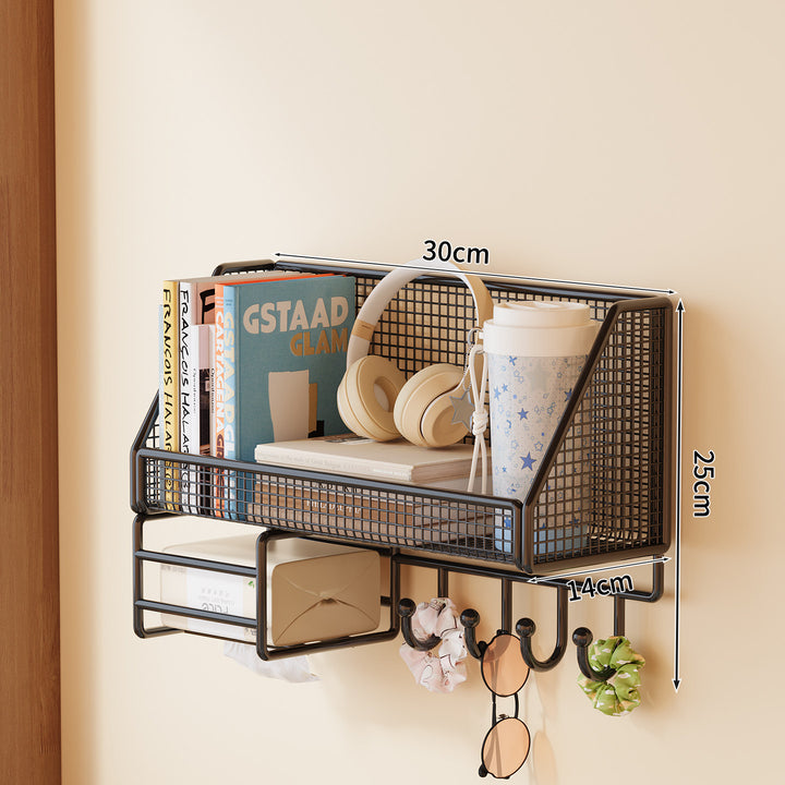 Wall-Mounted Mesh Storage Shelf Bowlift