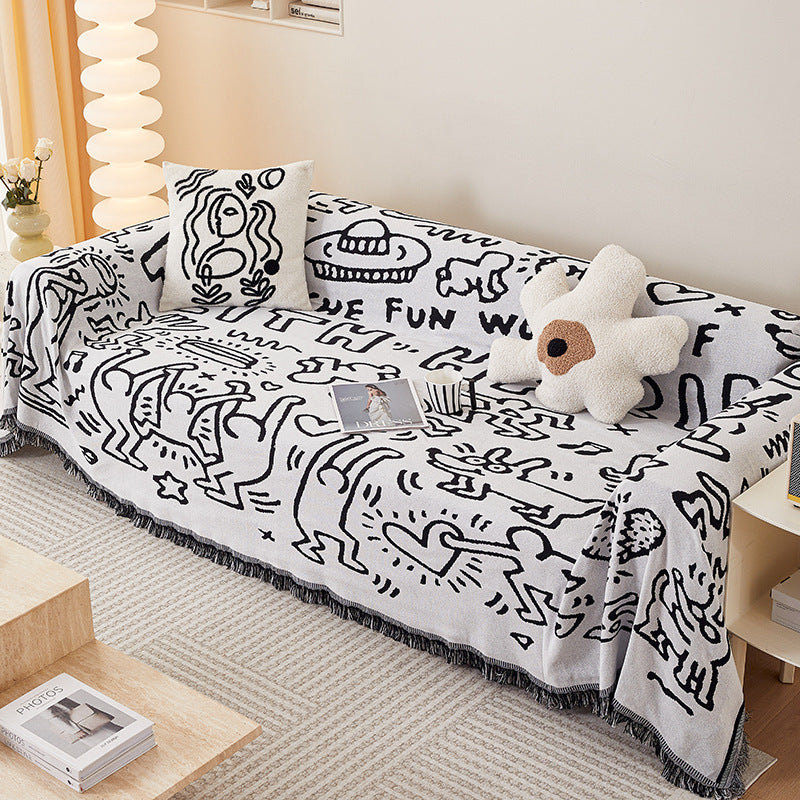 Elegant Geometric Pattern Throw Blanket