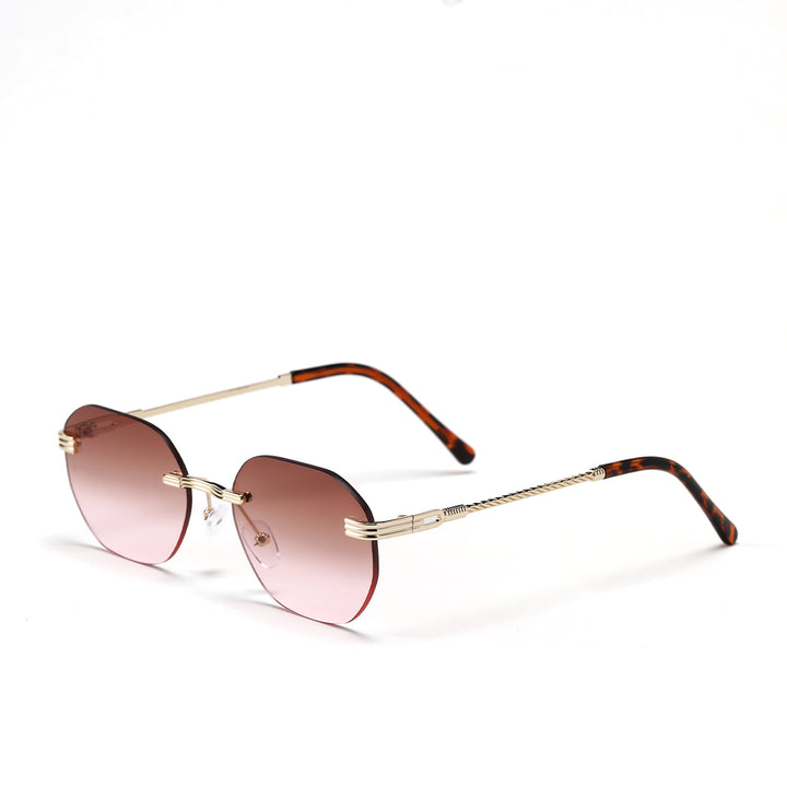 Ladies geometric sunglasses with elegant metal frame Bowlift