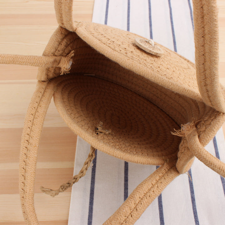 Round Macrame Shoulder Bag Bowlift