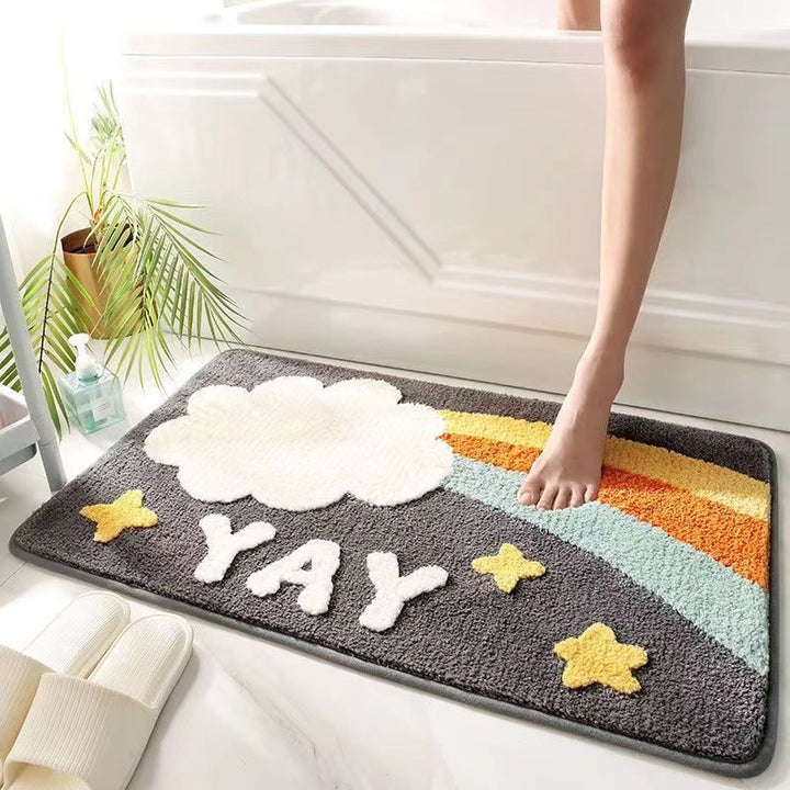 Playful Cat-Themed Bath Mat