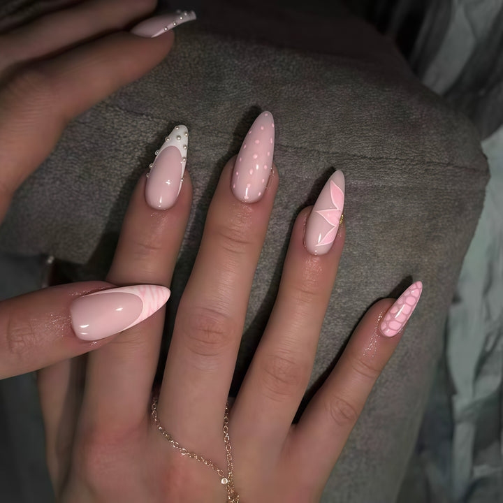 Floral Accent Nail Art Extensions Bowlift