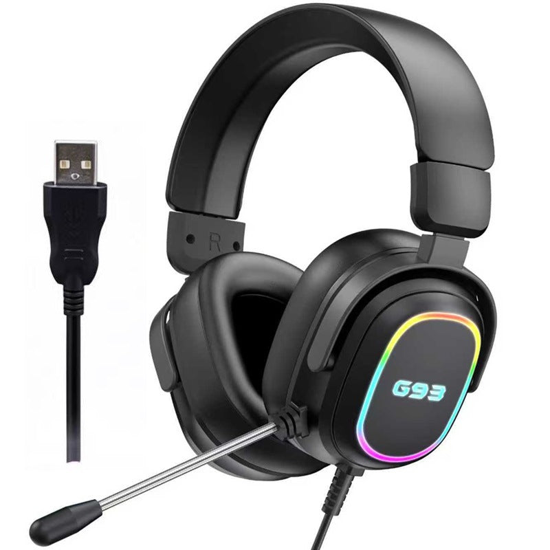 Gaming headset with RGB backlighting and comfortable padding Bowlift
