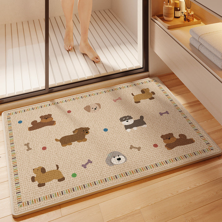 Fun Cartoon Themed Bath Mat Bowlift