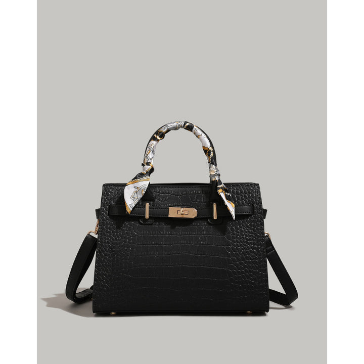 Chic Crocodile-Embossed Handbag Bowlift