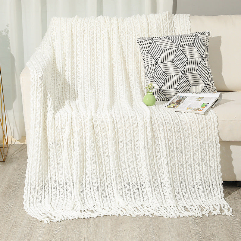Women high-quality knitted blanket Bowlift