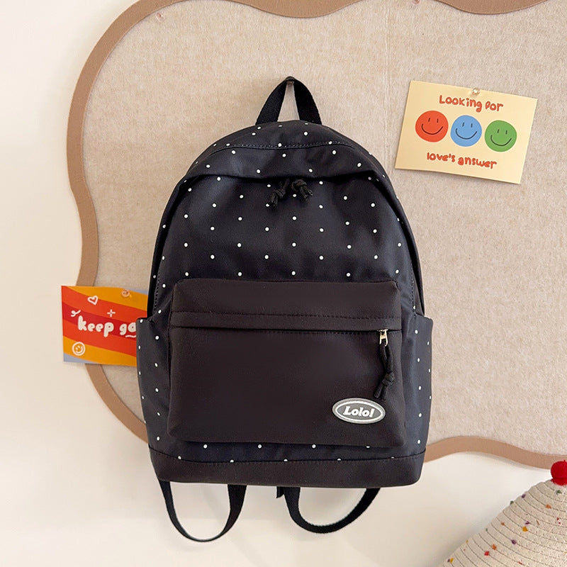 Polka Dot Patterned Backpack
