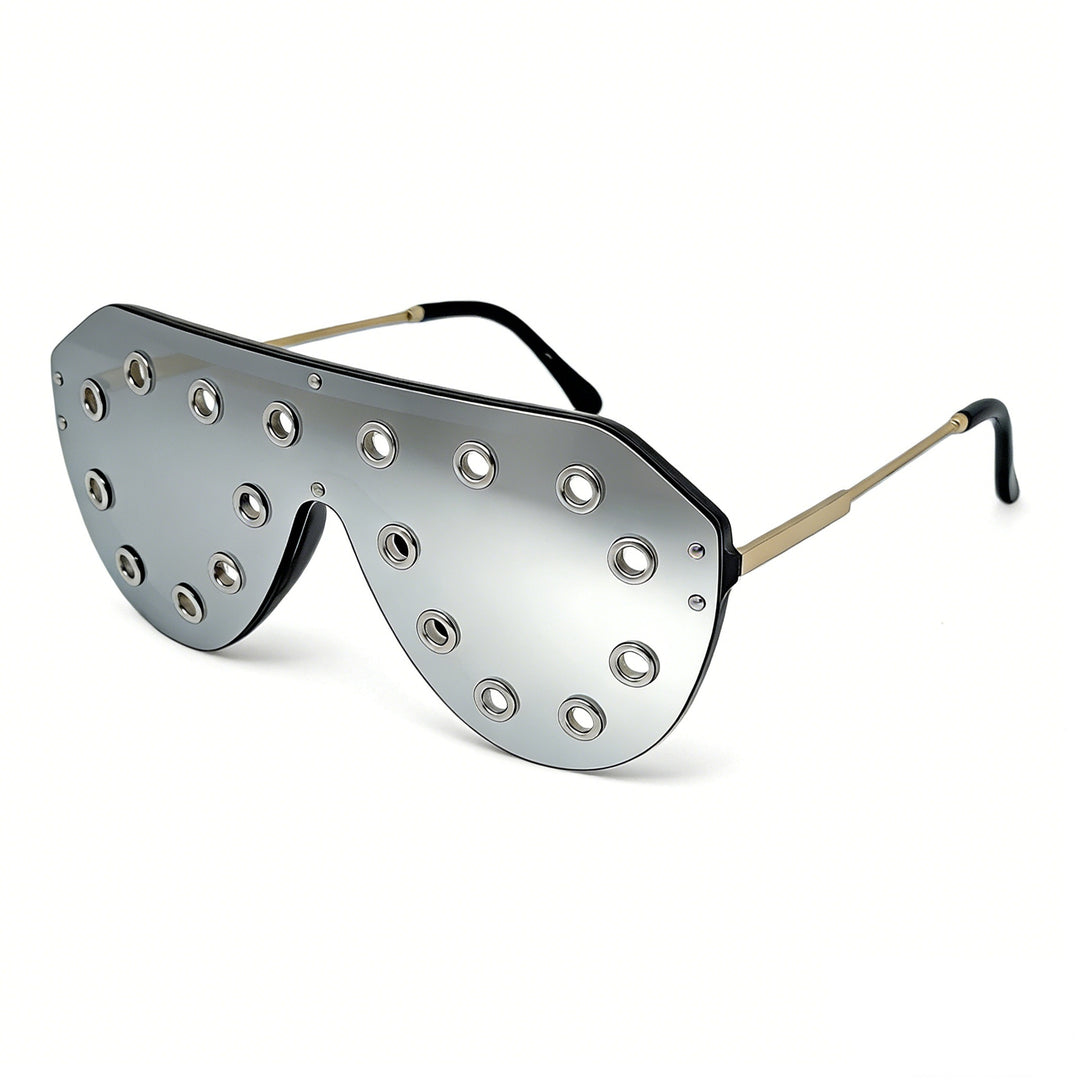 Women's statement sunglasses in futuristic design with decorative elements Bowlift