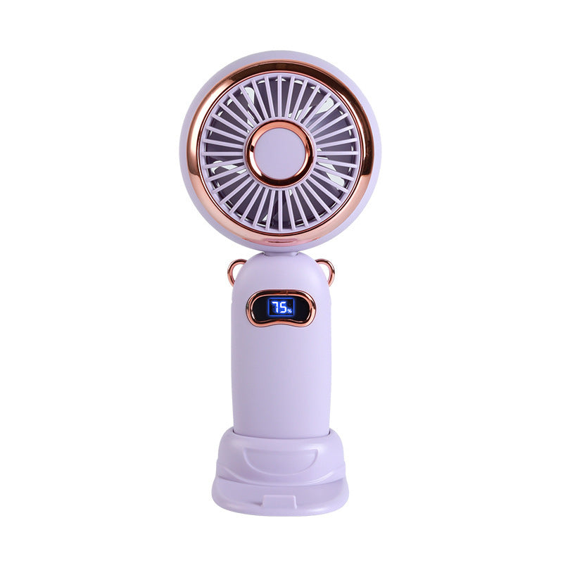 Unisex Portable Mini Hand Fan with Digital Control Bowlift