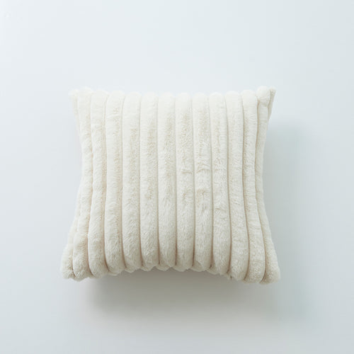 Plush Ribbed Decorative Throw Pillow