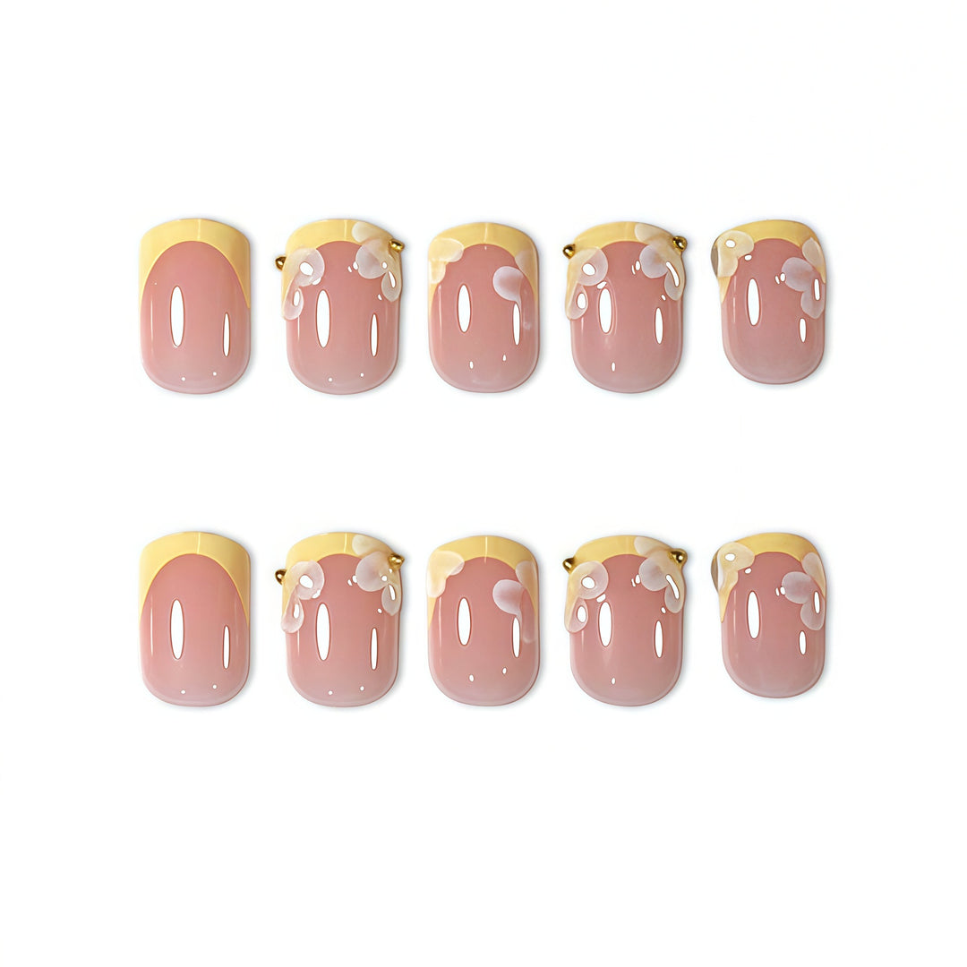 French Tip Acrylic Nail Extensions Bowlift