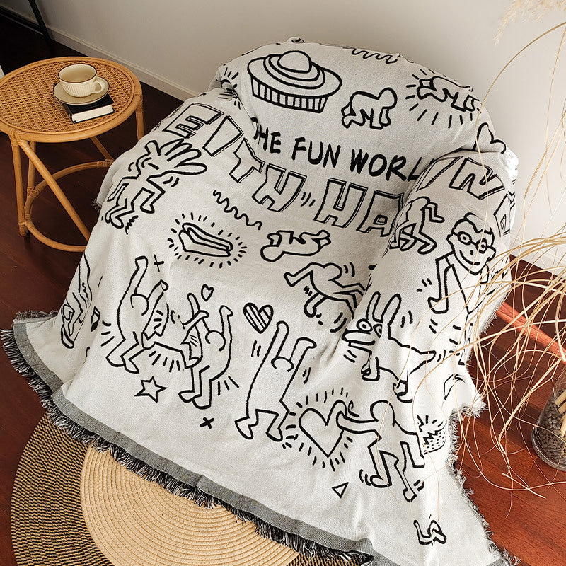 Artistic Woven Throw Blanket