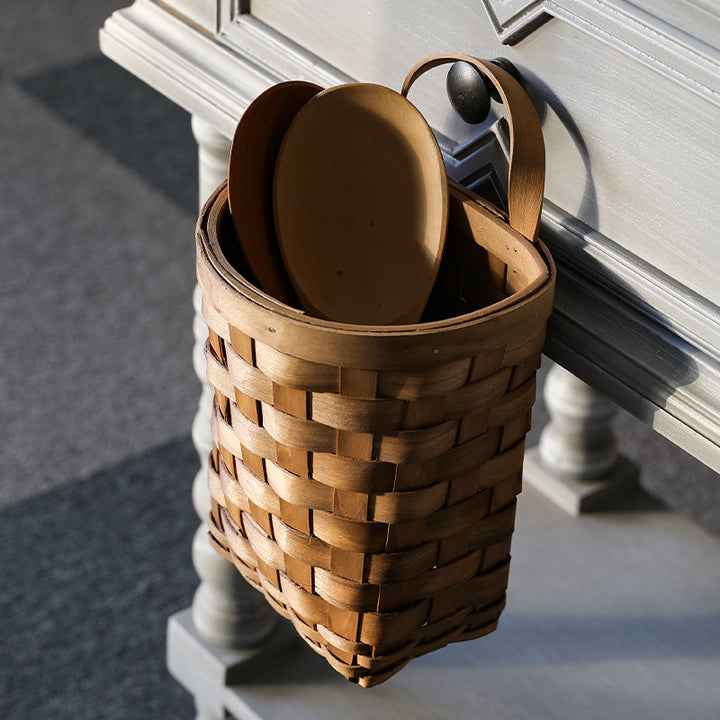 Handcrafted Wicker Storage Cylinder Bowlift