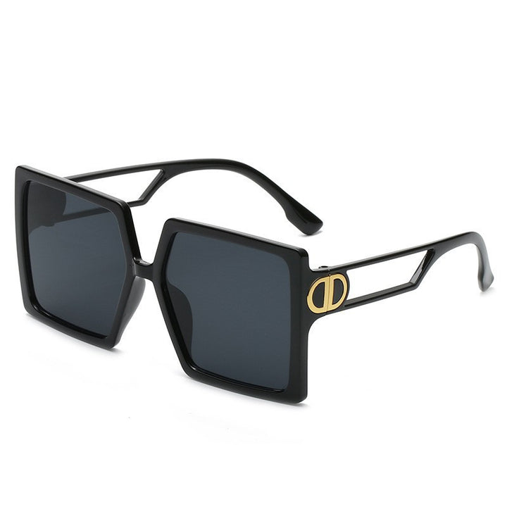 Women's Elegant Oversized Sunglasses with Geometric Frame and Polarized Lenses Bowlift