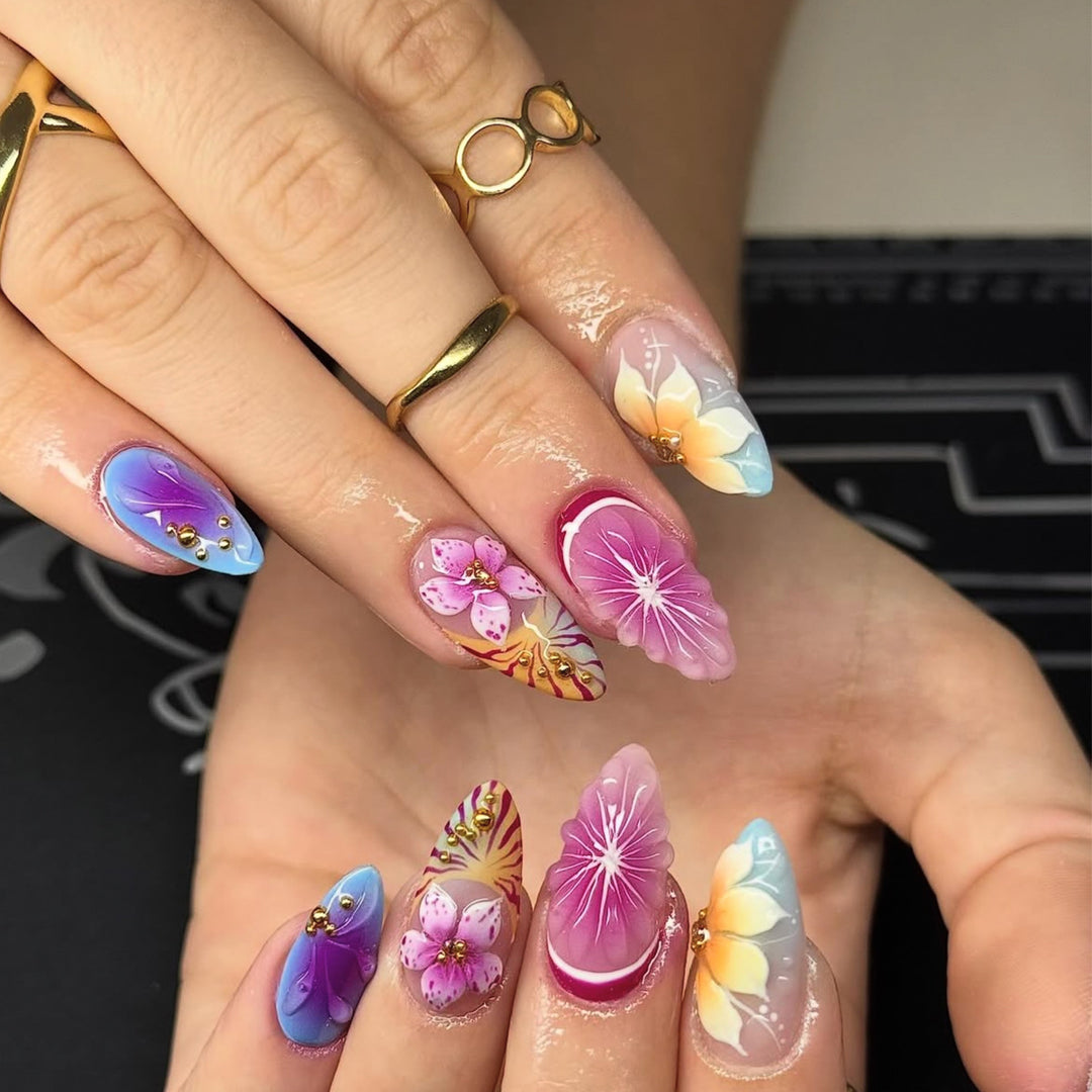 Floral Elegance Nail Art Set Bowlift