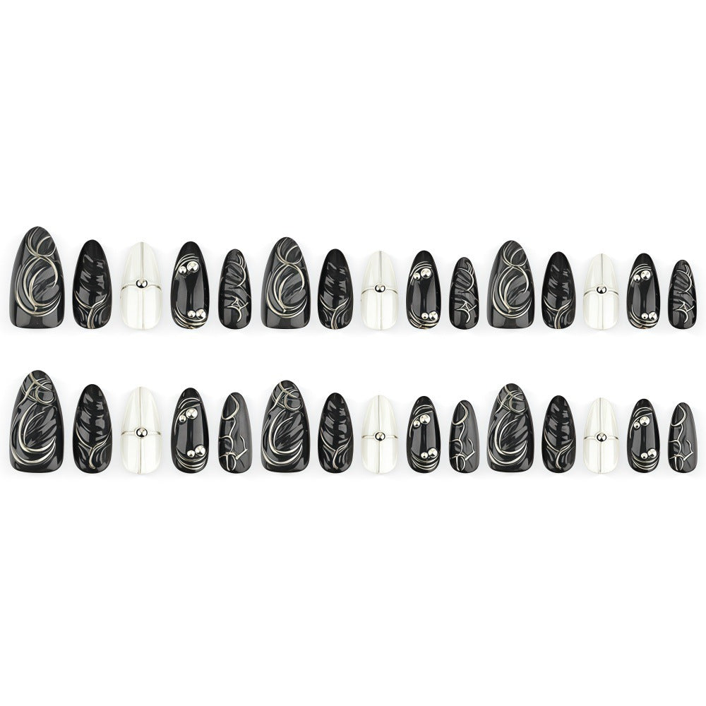 Artificial nails with futuristic design Bowlift