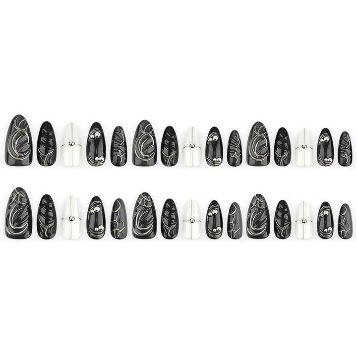Artificial nails with futuristic design Bowlift