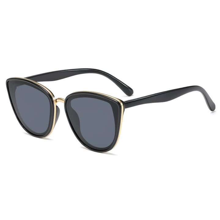 Women Cat-Eye Sunglasses with Transparent Frame and UV Protection Bowlift