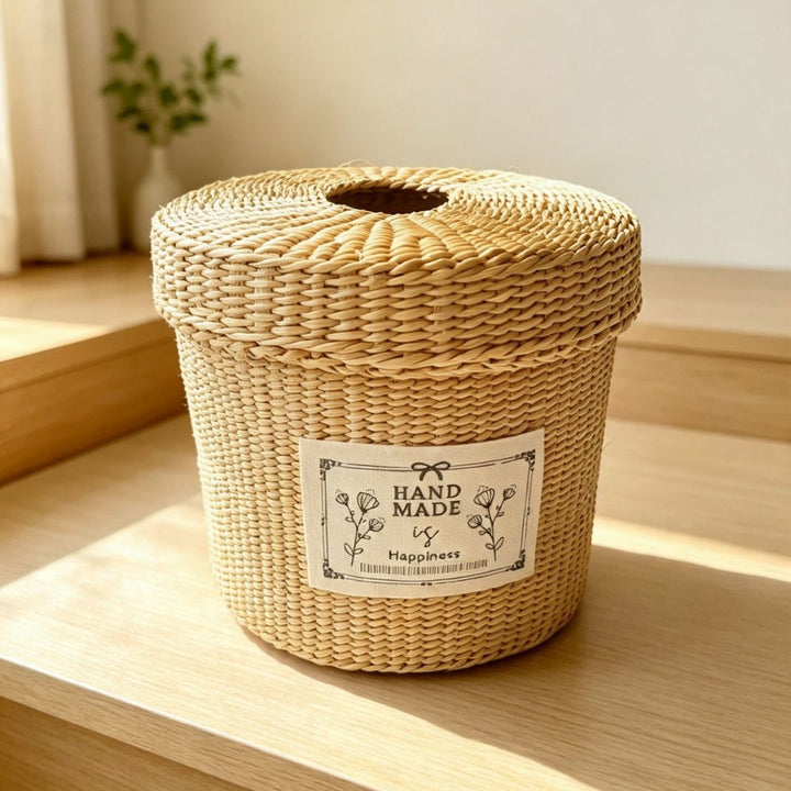 Natural Fiber Decorative Storage Box Bowlift