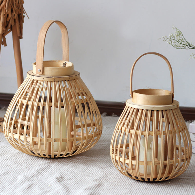 Natural Rattan Lantern Bowlift