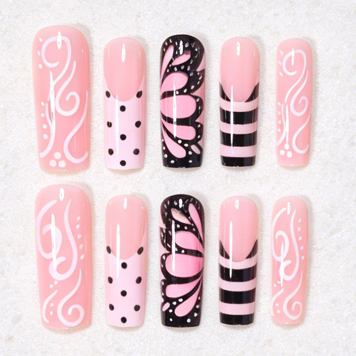 Artistic Butterfly Nail Design Bowlift