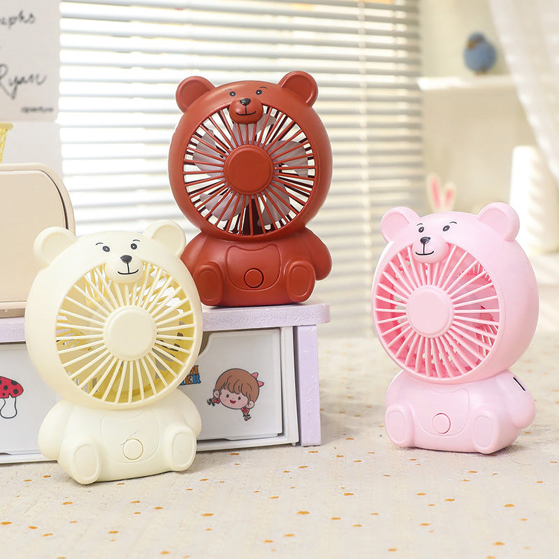 Unisex portable table fan bear shape with USB connection Bowlift