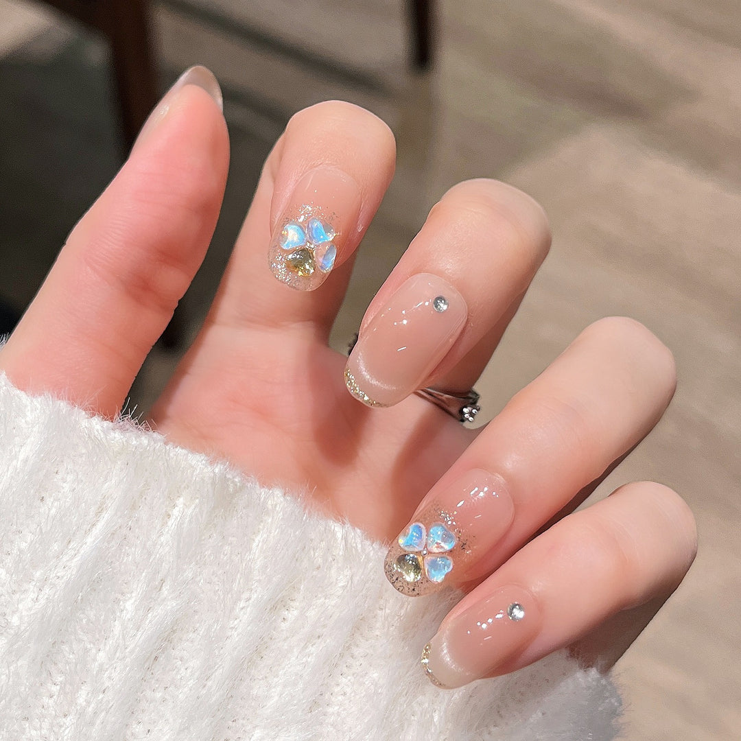 Decorative Floral Press-On Nail Art Bowlift