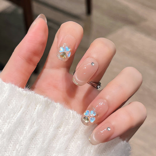 Decorative Floral Press-On Nail Art Bowlift