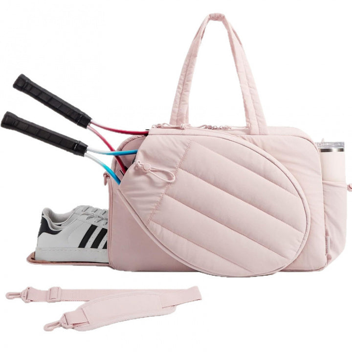 Multifunctional sports bag with integrated compartments for tennis accessories Bowlift