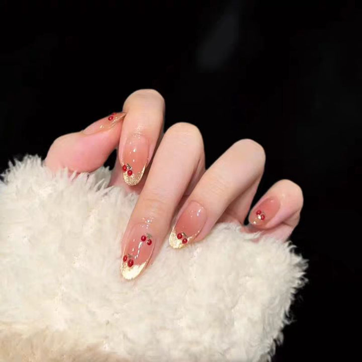 Artificial nails with sparkling rhinestones and 3D applications Bowlift