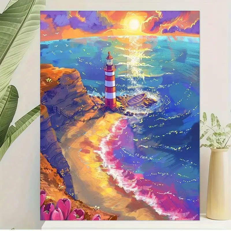 Scenic Lighthouse Canvas Wall Art Bowlift
